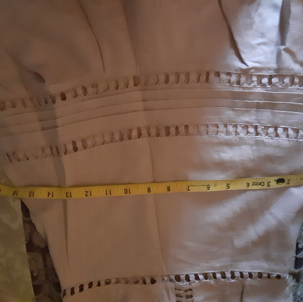 HP! Linen Blend Lattice Mini Dress - Picture 7 of 7